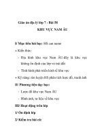 Giáo án địa lý lớp 7 - Bài 58 KHU VỰC NAM ÂU ppt