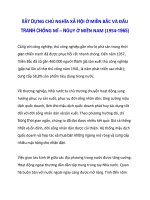 XÂY DỰNG CHỦ NGHĨA XÃ HỘI Ở MIỀN BẮC VÀ ĐẤU TRANH CHỐNG MĨ – NGỤY Ở MIỀN NAM (1954-1965)_2 pps