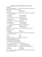 ĐỀ KIỂM TRA TRẮC NGHIỆM TIẾNG ANH - TEST 20 potx
