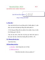 Giáo án đại số lớp 6 - Tiết 76 QUI ĐỒNG MẪU NHIỀU PHÂN SỐ docx