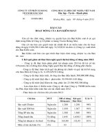 công ty cổ phần xi măng VICEM HOÀNG MAI báo cáo hoạt động của ban kiểm soát 2013