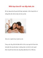 Điều bạn làm để vun đắp tình yêu potx