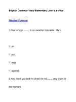 English Grammar Tests-Elementary Level''''s archiveWeather Forecast doc