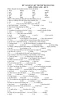 ĐỀ VÀ ĐÁP ÁN KỲ THI THỬ ĐH NĂM 2011 MÔN: TIẾNG ANH – ĐẾ 23 Phần I. Khoanh potx