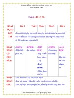 Giáo án giảng dạy lớp Chồi: Chủ đề : BÉ LÀ AI. potx