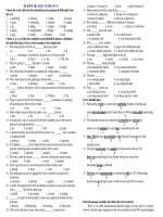 ĐỀ KIỂM TRA CHẤT LƯỢNG SỐ 22 potx