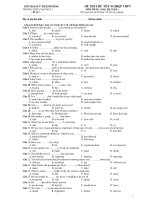 ĐỀ THI THỬ TỐT NGHIỆP THPT NĂM HỌC 2010- 2011 Môn thi: Tiếng Anh - Bài số 7 pps