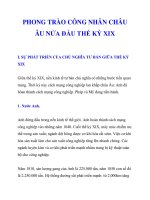 PHONG TRÀO CÔNG NHÂN CHÂU ÂU NỬA ĐẦU TK XIX_1 ppsx