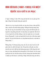 IBN SÉOUD (1881-1953) VÀ MỘT QUỐC GIA GIỮA SA MẠC_1 14 tháng 11 năm 1928, trong pps