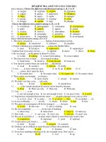 ĐỀ KIỂM TRA ANH VĂN LẦN I NĂM 2011 pps