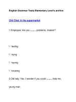 English Grammar Tests-Elementary Level''''s archiveChit Chat: In the supermarket potx
