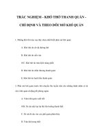 TRẮC NGHIỆM - KHÓ THỞ THANH QUẢN CHỈ ĐỊNH VÀ THEO DÕI MỞ KHÍ QUẢN pptx