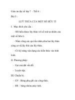 Giáo án đại số lớp 7 - Tiết 6 : LUỸ THỪA CỦA MỘT SỐ HỮU TỈ pot