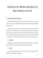 SỬ DỤNG CÁC THUỐC GIẢM ĐAU AN THẦN TRONG CẤP CỨU pps