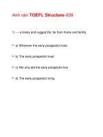 Anh văn TOEFL Structure-009 docx