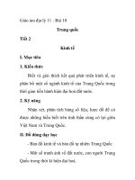 Giáo ám địa lý 11 - Bài 10 Trung quốc Tiết 2 Kinh tế potx