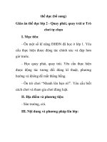 Giáo án thể dục lớp 2 - Quay phải, quay trái ư Trò chơi tự chọn ppsx