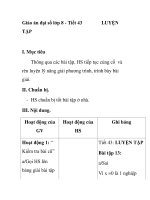 Giáo án đại số lớp 8 - Tiết 43 TẬPLUYỆN pdf