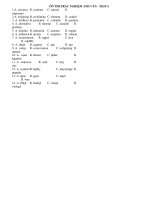 ÔN THI TRẮC NGHIỆM ANH VĂN - TEST 6 ppsx
