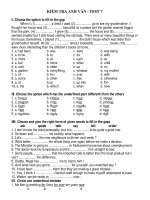 KIỂM TRA ANH VĂN - TEST 7 ppsx