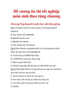 Đề cương ôn thi tốt nghiệp môn sinh theo từng chương Chương Ứng dụng di truyền học &chọn giống docx