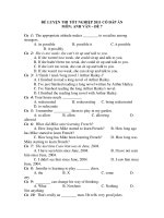 ĐỀ LUYỆN THI TỐT NGHIỆP 2011 CÓ ĐÁP ÁN MÔN: ANH VĂN – ĐỀ 7 doc