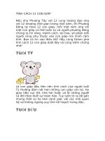 TÍNH CÁCH 12 CON GIÁP