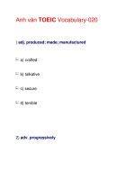 Anh văn TOEIC Vocabulary-020 ppsx