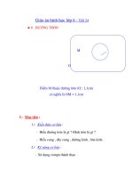 Giáo án hình học lớp 6 - Tiết 24. ĐƯỜNG TRÒN ppt