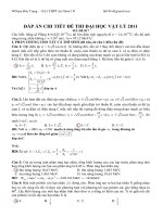 Đáp án chi tiết đề thi tuyển sinh đại học môn Vật Lý 2011 potx