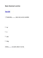 Basic Grammar''''s archiveTest 026 doc