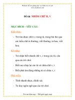 Giáo án mầm non chương trình đổi mới: NHÓM CHỮ R, V pot