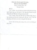 Đề thi môn học: khoa học quản lý đại cương docx