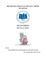 giảm thiểu bất lợi khi học sai chuyên ngành - hệ phương pháp cải tiến quá trình six - sigma
