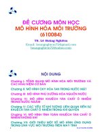 Mô hình hóa môi trường - Chương 1 pot