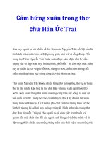 Cảm hứng xuân trong thơ chữ Hán Ức Trai pps
