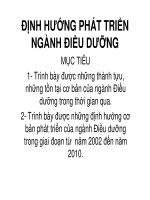 Giáo án khoa điều dưỡng - ĐỊNH HƯỚNG PHÁT TRIỂN NGÀNH ĐIỀU DƯỠNG doc