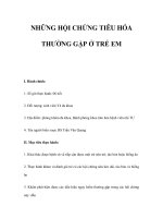 NHỮNG HỘI CHỨNG TIÊU HÓA THƯỜNG GẶP Ở TRẺ EM potx