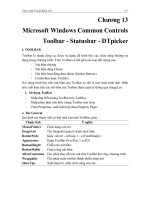 GIÁO TRÌNH MICOSOFT VISUAL BASIC - Chương 13 Microsoft Windows Common Controls Toolbar - Statusbar - DTpicker pdf