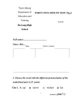 Giáo án tiếng anh 10: Tuyen Quang Department of Education and Training Ha Lang High SchoolCode pdf