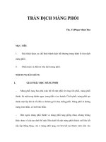 TRÀN DỊCH MÀNG PHỔI pdf
