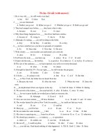 70 câu -Từ nối (with answer) doc