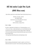 Đề thi môn Luật Du Lịch (ĐH Hoa sen) doc