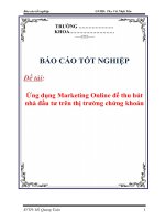 Luận văn: “ Ứng dụng Marketing Online để thu hút nhà đầu tư trên thị trường chứng khoán” potx