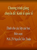 Chuyên đề 1 cao học Kinh Tế Quốc Tế pptx