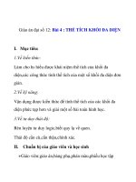 Giáo án đại số 12: THỂ TÍCH KHỐI ĐA DIỆN ppt