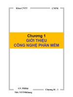 Chương 1: GIỚI THIỆU CÔNG NGHỆ PHẦN MỀM pdf