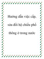 Hướng dẫn việc cấp, sửa đổi hộ chiếu phổ thông ở trong nước