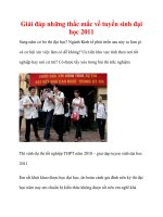 Giải đáp những thắc mắc về tuyển sinh đại học 2011 pot