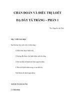 CHẨN ĐOÁN VÀ ĐIỀU TRỊ LOÉT DẠ DÀY TÁ TRÀNG – PHẦN 1 pdf